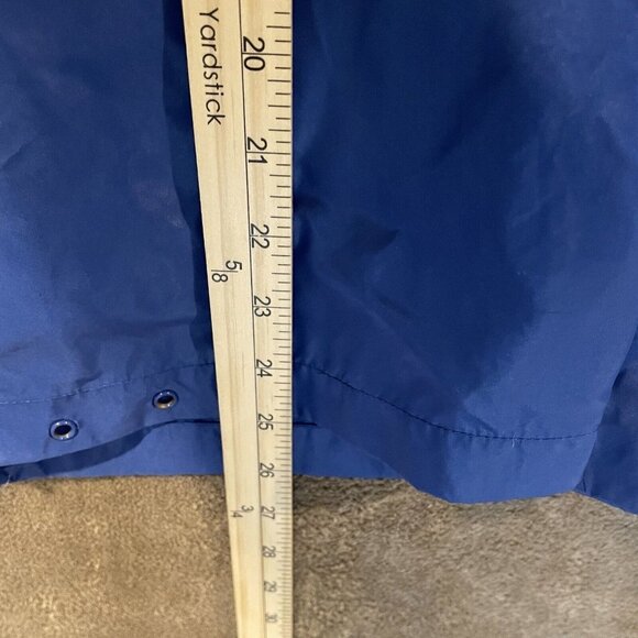 Women's TOTES Rain Coat Royal Blue Hooded With Large Pocket Size L Zipper Jacket - Picture 5 of 7
